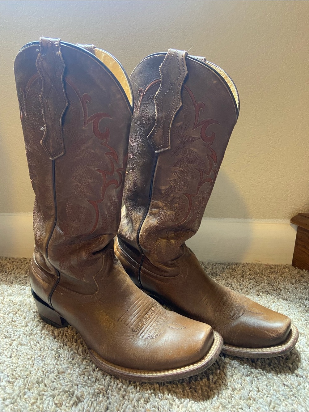 Women’s Brown Leather Western Cowboy Boots